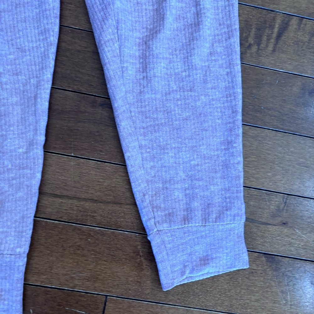 Jockey Pink Ribbed Joggers Sleep Pants Sweatpants Small - Picture 3 of 9